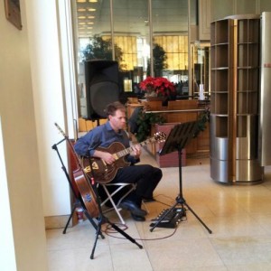 Christmas Solo Guitar at a Downtown Office.